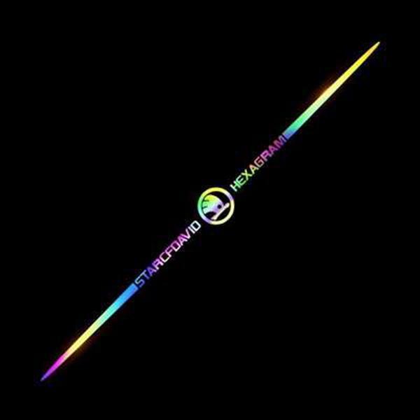 3D színes lézerfényvisszaverő autómatricák 4 db