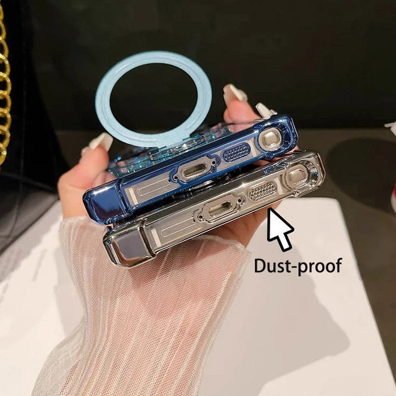 Mágneses gradiens mágneses csillogó mobiltelefon tokok Samsung S22/23/24 telefonhoz