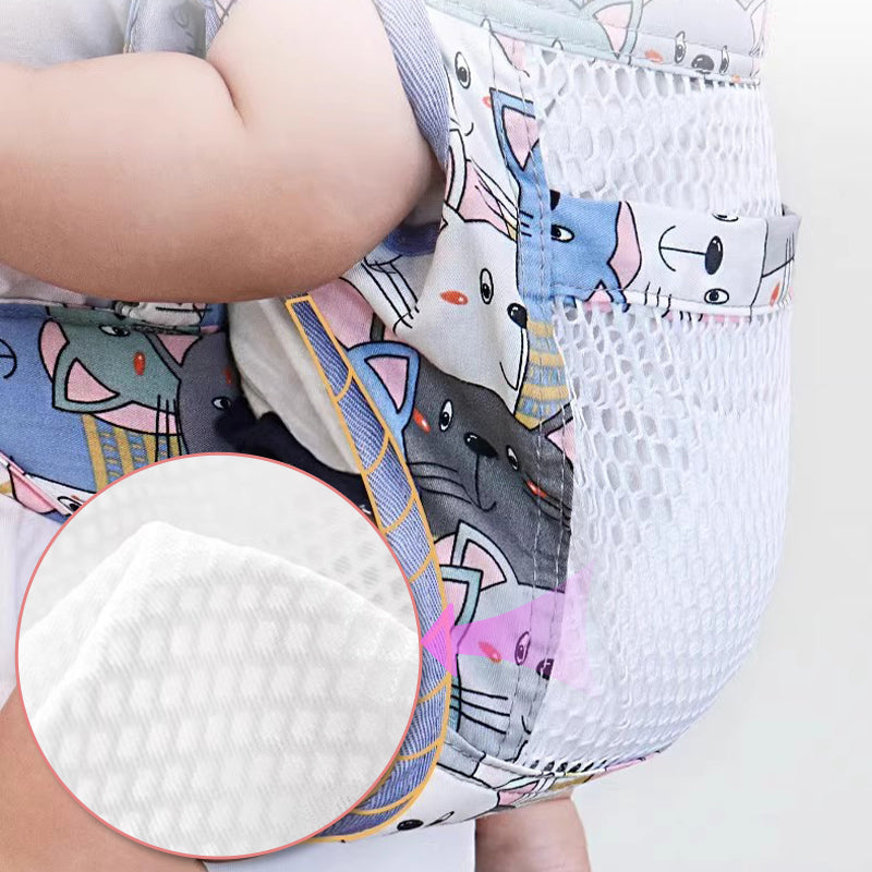 👶Többfunkciós, mellkasra rögzíthető, két vállpántos babahordozó