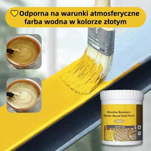 💛Időjárásálló, vízbázisú festék arany színben
