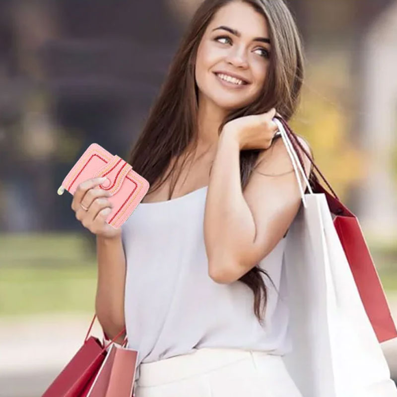👛Női rövid cipzáras többkártyás zsebes pénztárca💰