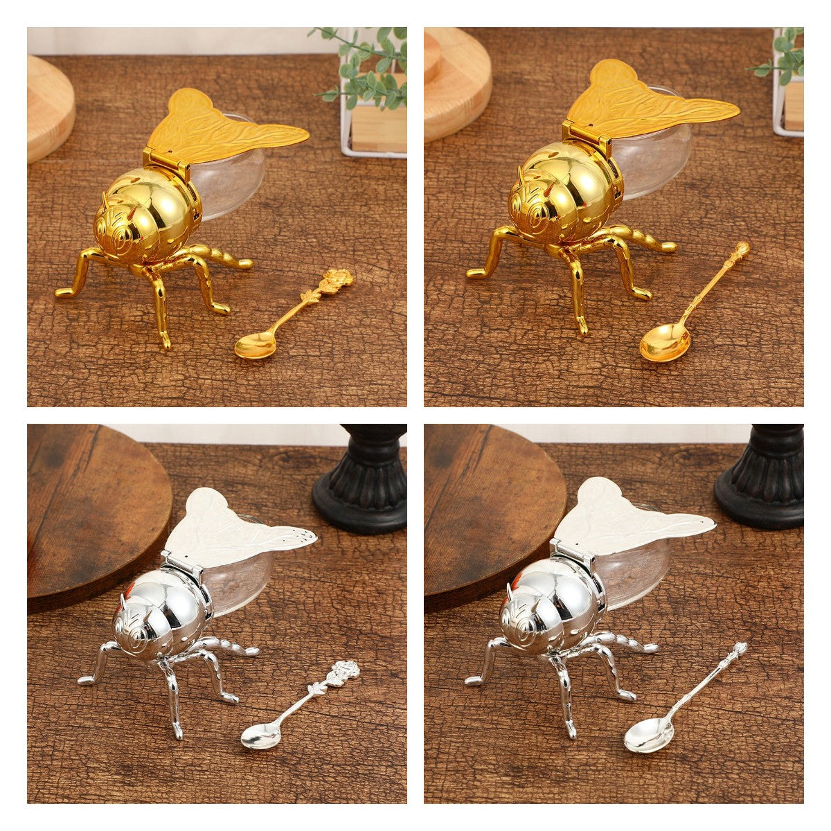 🍯Kreatív retro mézes tégely méh alakú