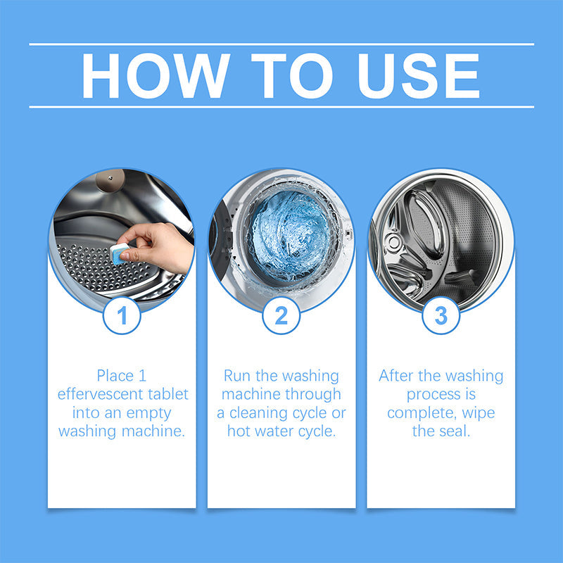 ✨Erőteljes mosógép tisztító tabletták - Gyors tisztítás