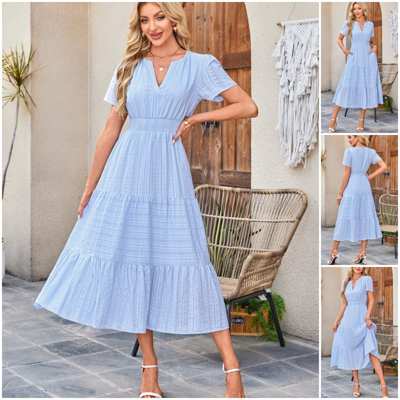 🔥👗Fodros pamutruha egyszínűben