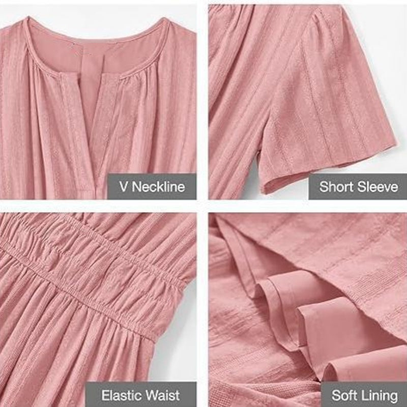 🔥👗Fodros pamutruha egyszínűben