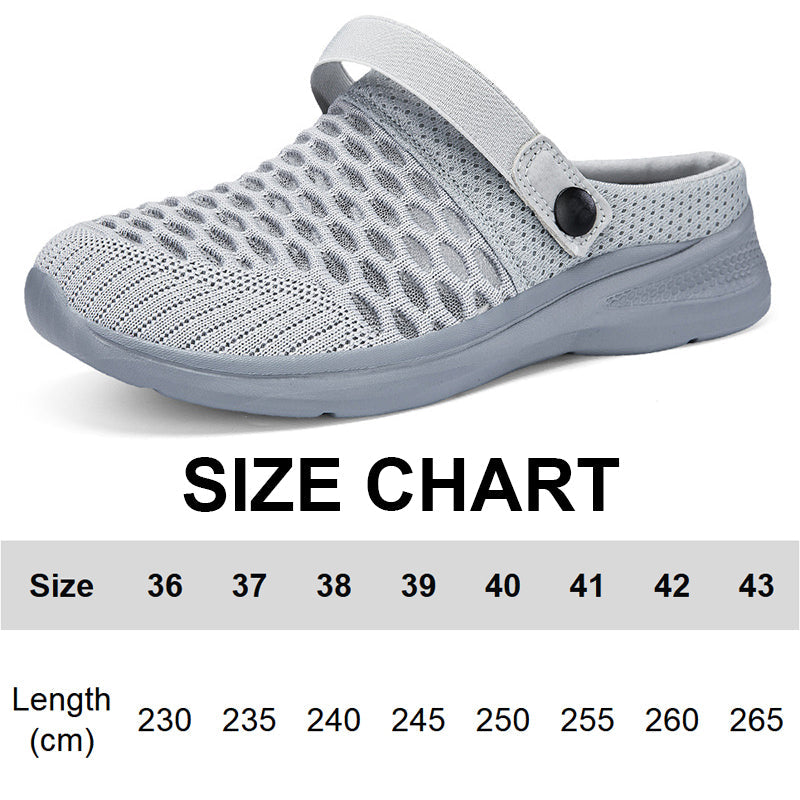 Divatos, hálós, légáteresztő, félig csúszós szandál