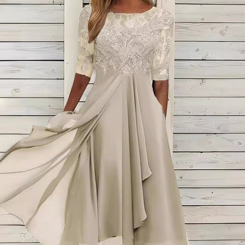 💖 Korlátozott példányszámú 💖 Elegáns hímzett hímzett koktél folyékony ruha