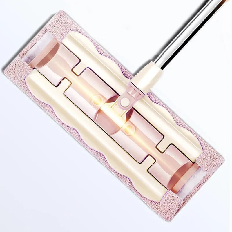 Nagy, lapos felmosófej rozsdamentes acél rúddal