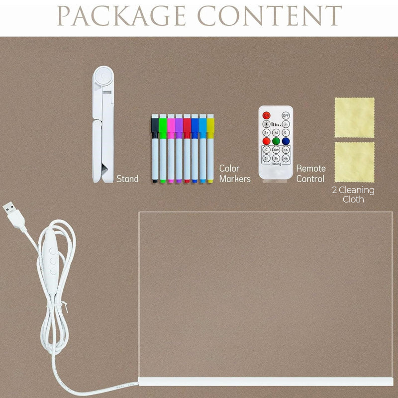 🎨Világító LED üzenetíró tábla✨