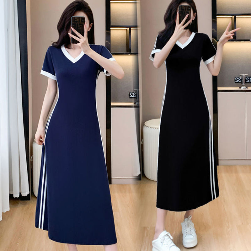 【M-4XL】👗Női alkalmi és egyszerű V-nyakú ruha