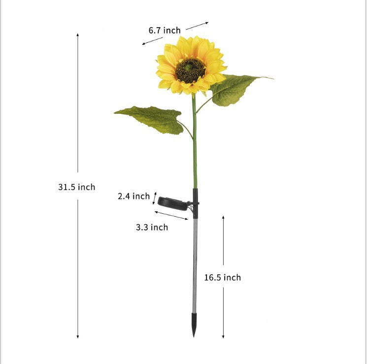 🔥✨Napraforgó Napelemes Kerti Világító Rúd🌻