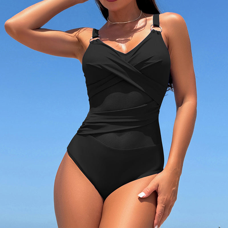 🌊 S-2XL 🩱 Szexi hálós egyrészes fürdőruha 🏖️