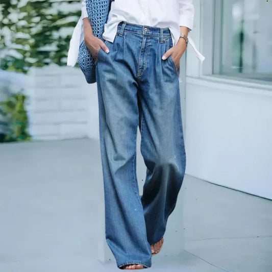 【S-3XL】👖💦Női mosott alkalmi farmer
