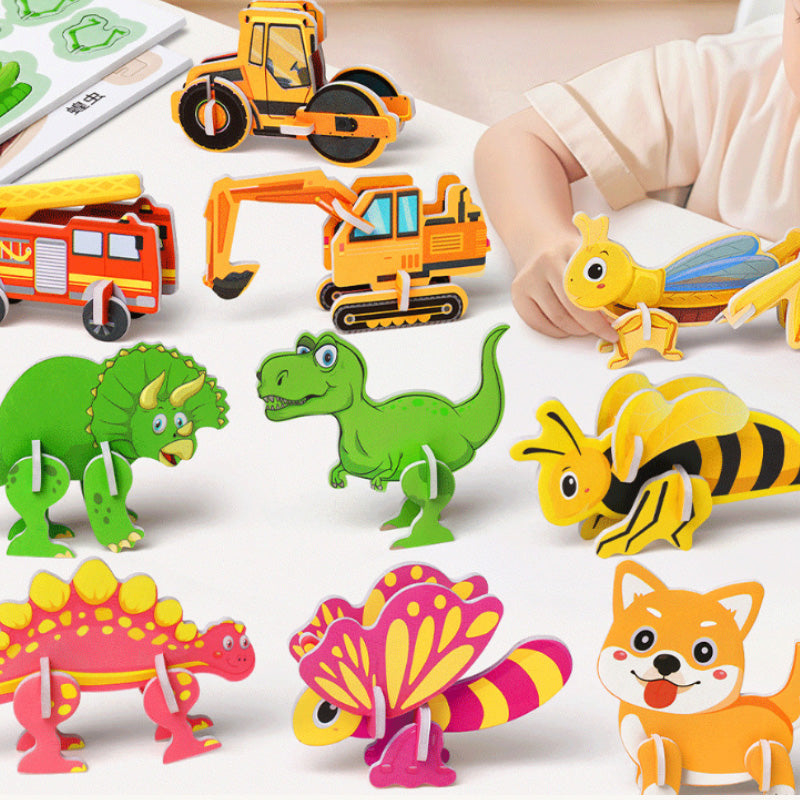 🎨3D oktató rejtvények gyerekeknek