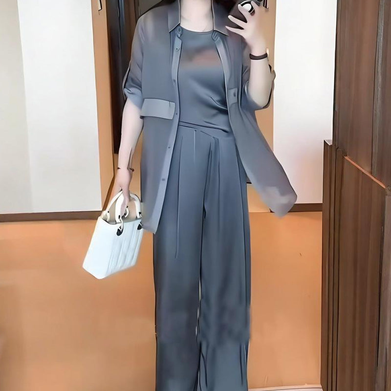 Női 3 részes szett: ing, mellény és nadrág