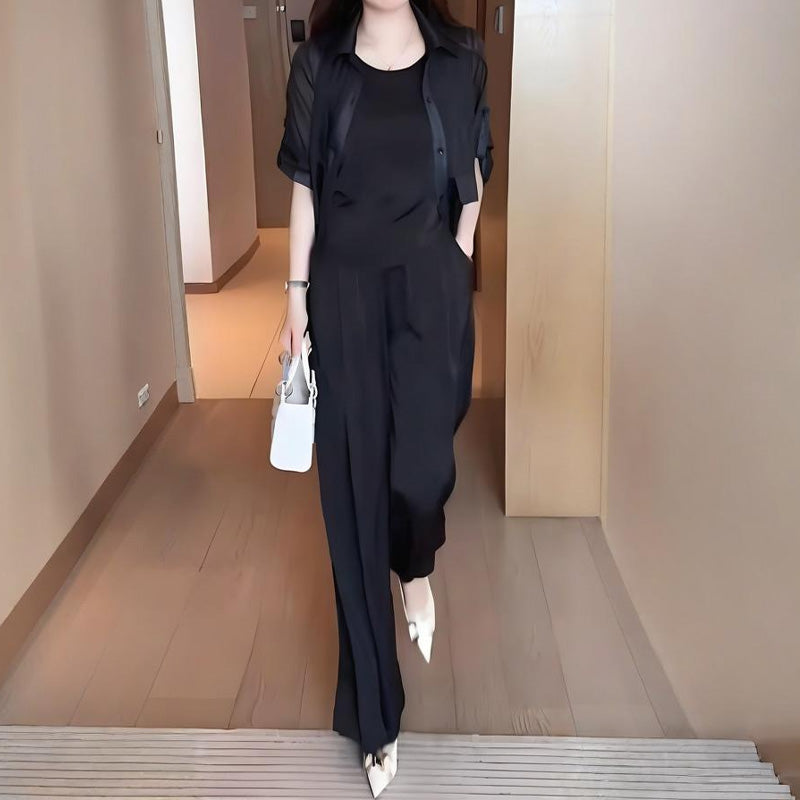 Női 3 részes szett: ing, mellény és nadrág