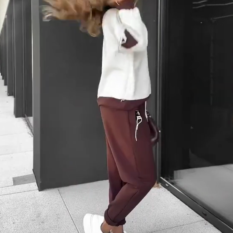 🍂 Hosszú ujjú, színes blokkos szett, melegítőnadrággal