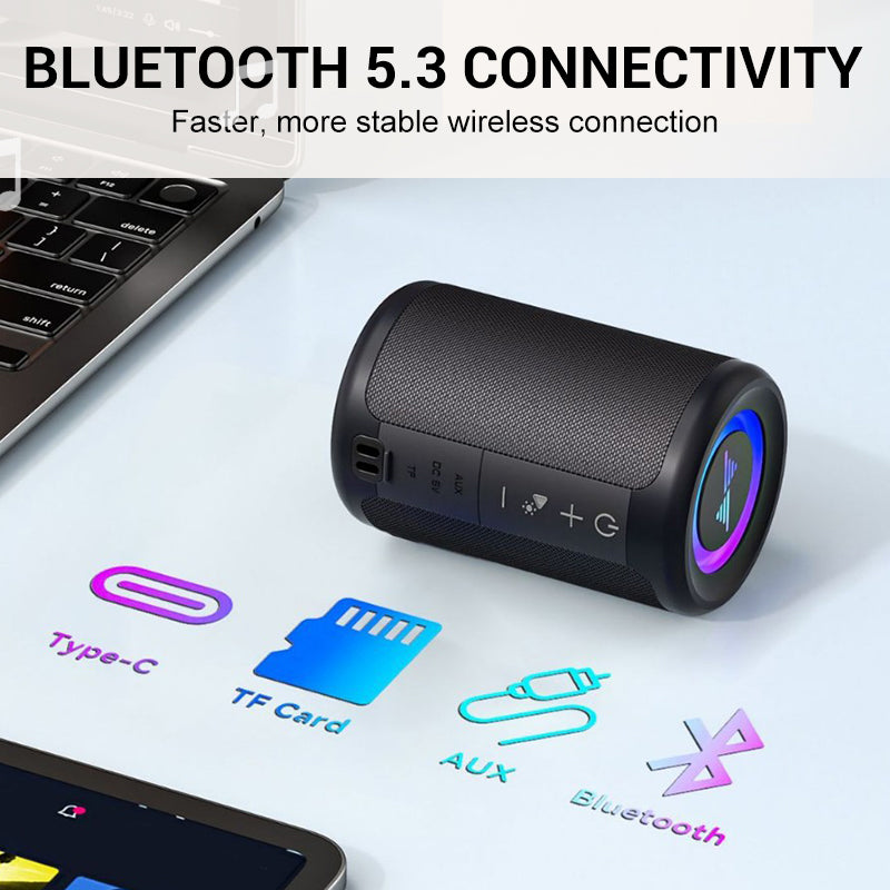 🎵 Hordozható, vízálló Bluetooth hangszóró