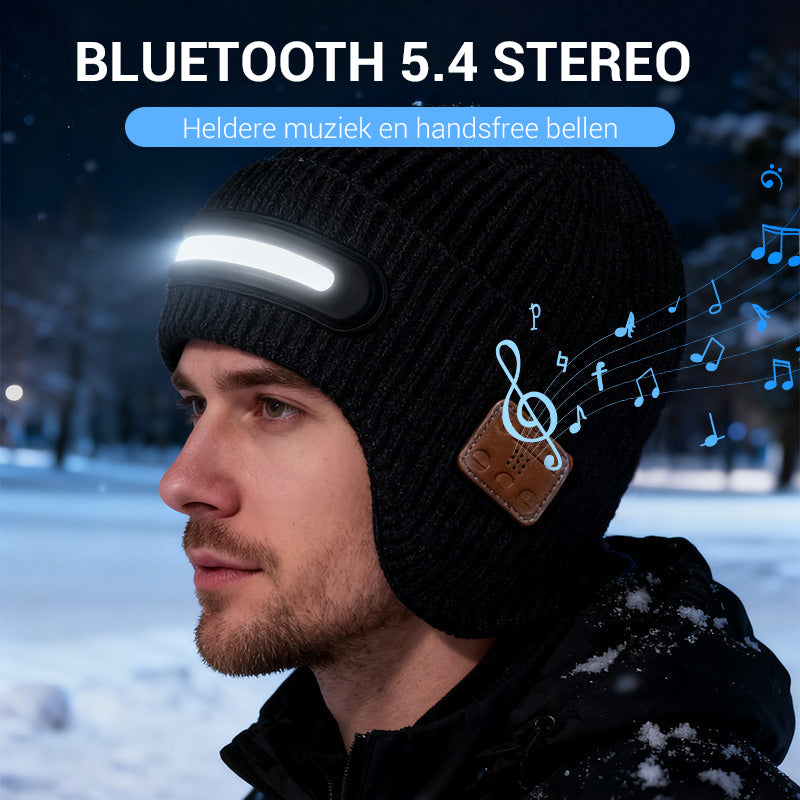 Újratölthető LED sapka Bluetooth-szal
