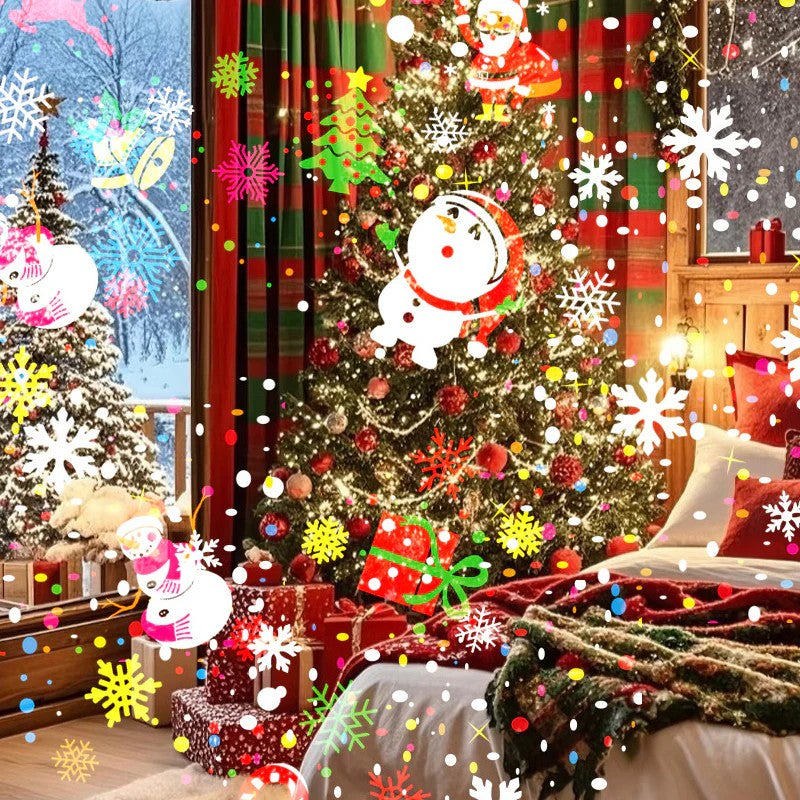 🔥✨Karácsonyi mintás USB LED projektorfény