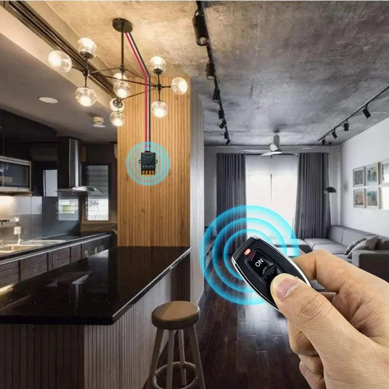 Vezeték nélküli távirányító kapcsoló és vevő, kábelezés nélkül