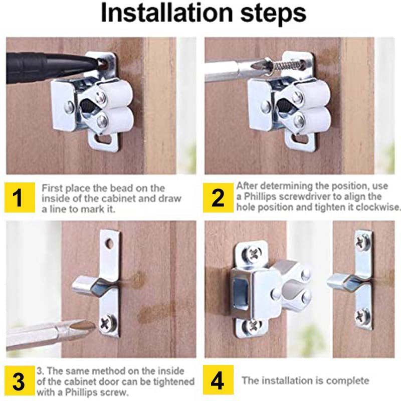 🔥Klasszikus szekrényajtó rozsdamentes acél patentok