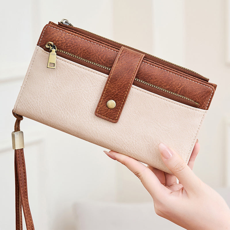 👛Retro stílusú, RFID-blokkolós, háromrészes női pénztárca