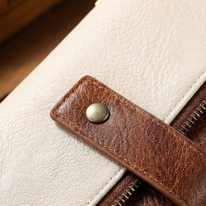 👛Retro stílusú, RFID-blokkolós, háromrészes női pénztárca