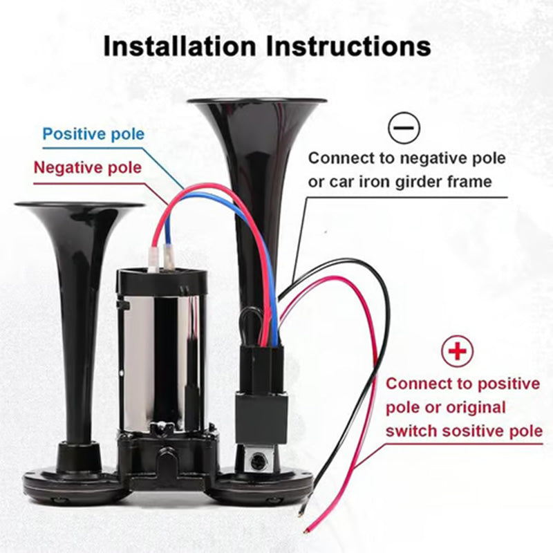 Légkürtök vonatokhoz, teherautókhoz és autókhoz