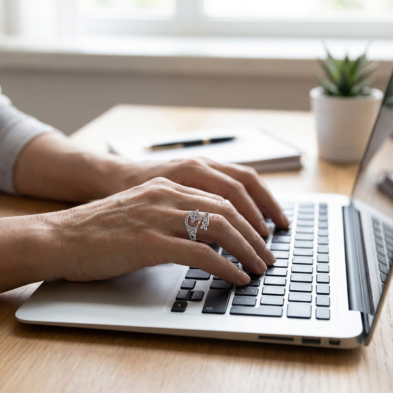 Nyitott kelta mintás gyűrű, 925 ezüstből