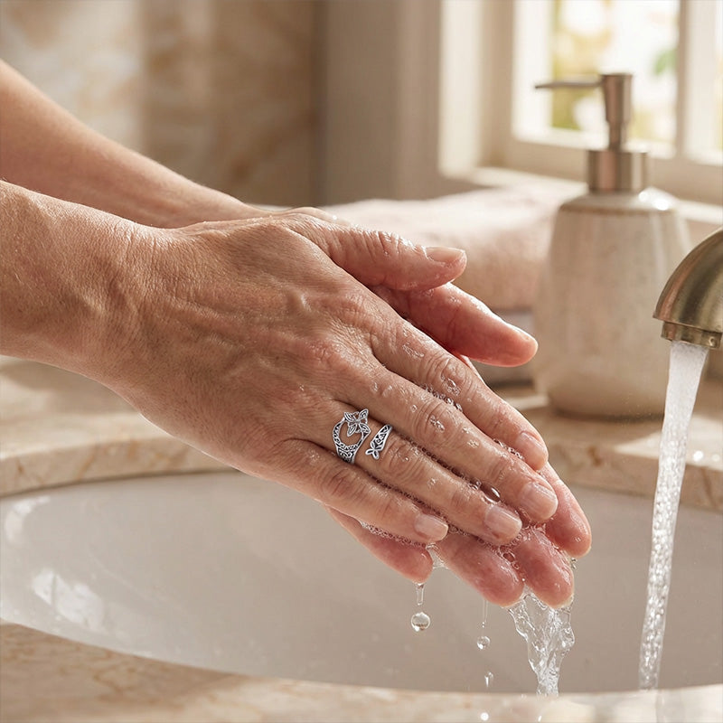 Nyitott kelta mintás gyűrű, 925 ezüstből