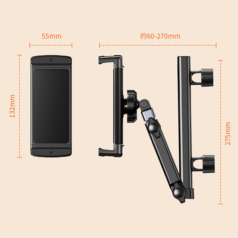 Autós fejtámla tablet tartó — Állítható és biztonságos rögzítés, akadálytalan kilátás, csúszásgátló kialakítás, egyszerű felszerelés 🚗📱🔧