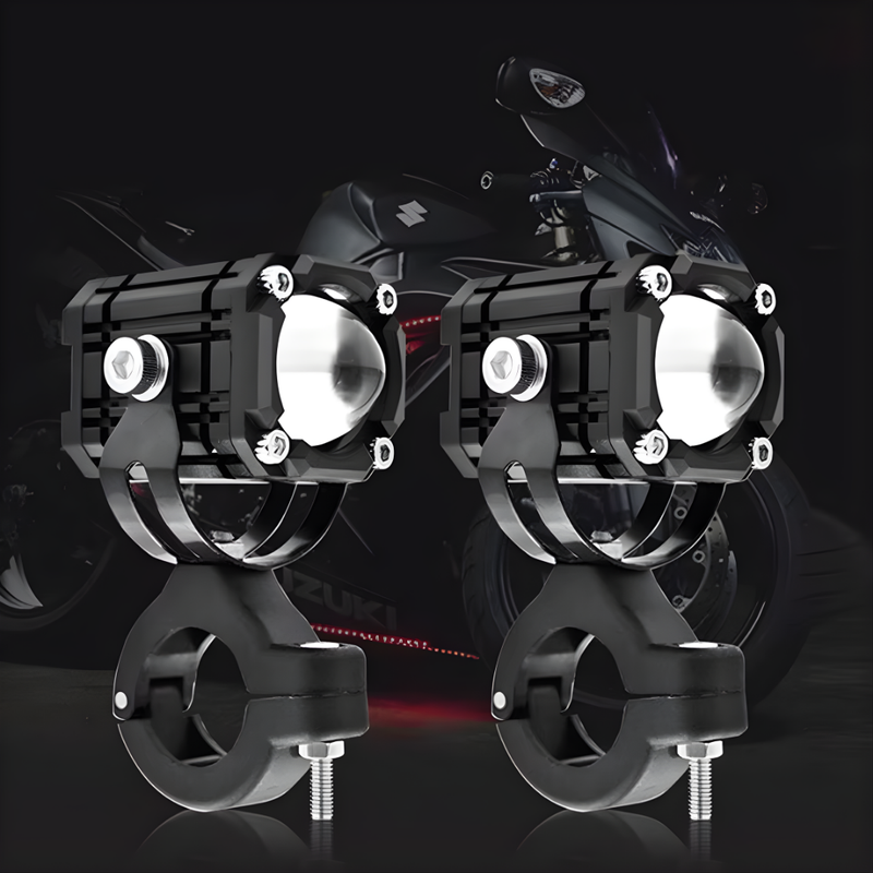 🏍️✨ Legkelendőbb motoros LED keresőlámpák –💡 kétsugaras, nagy intenzitású, vízálló, hatékony hűtés, univerzális 12‑80V 🔧