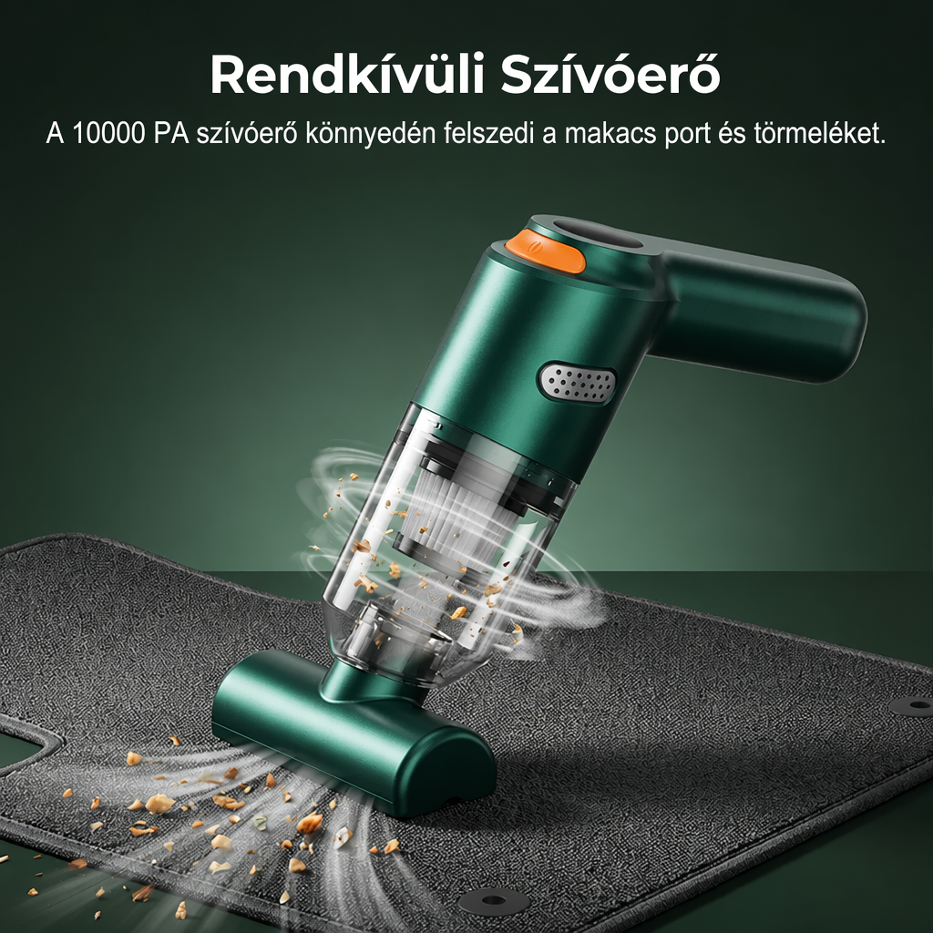🚗✨ Nagy teljesítményű vezeték nélküli autós porszívó készlet 🛋️
