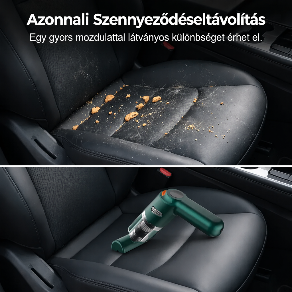🚗✨ Nagy teljesítményű vezeték nélküli autós porszívó készlet 🛋️