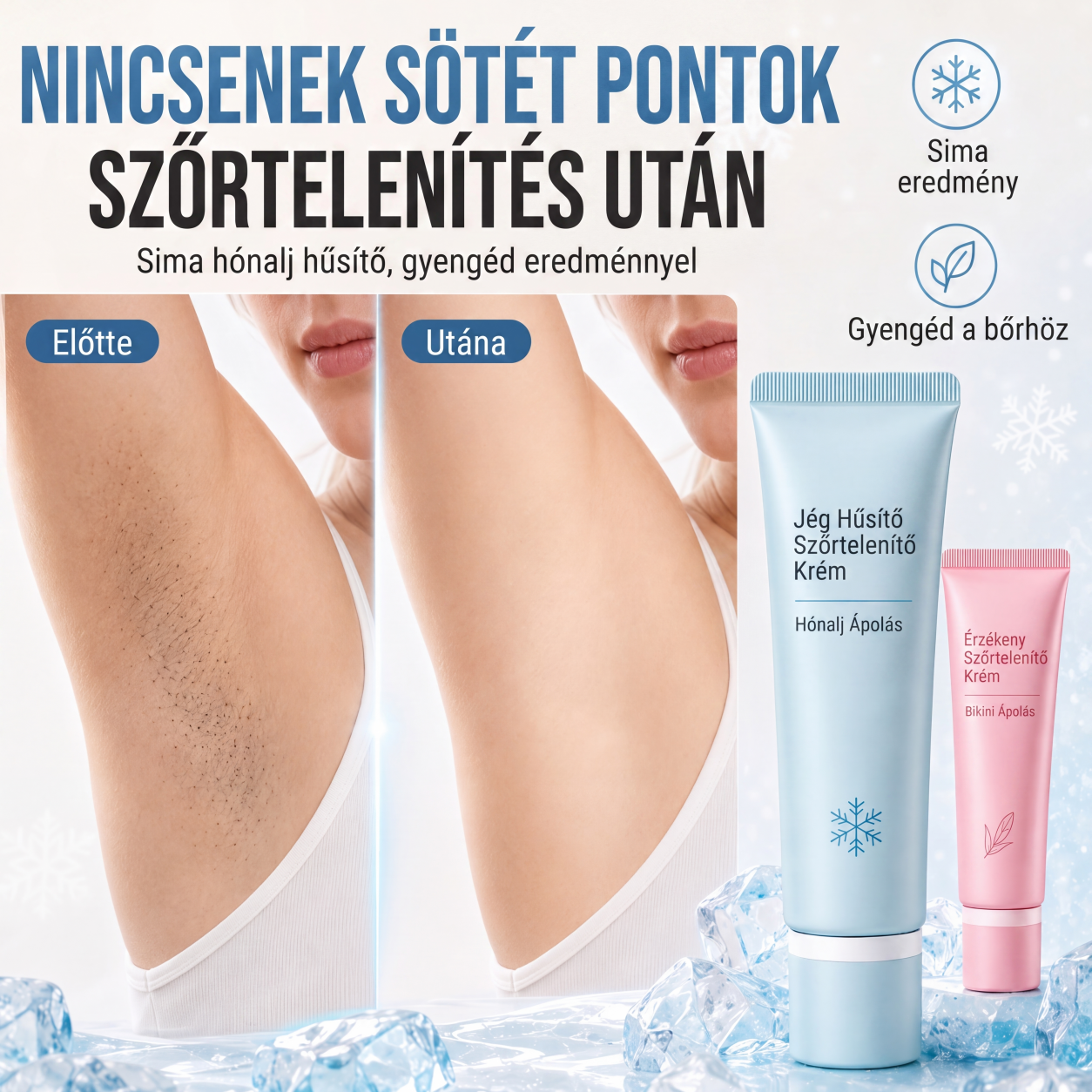 🧴🌸 Kíméletes szőrtelenítő krém – néhány perc alatt bársonyosan sima bőr!✨
