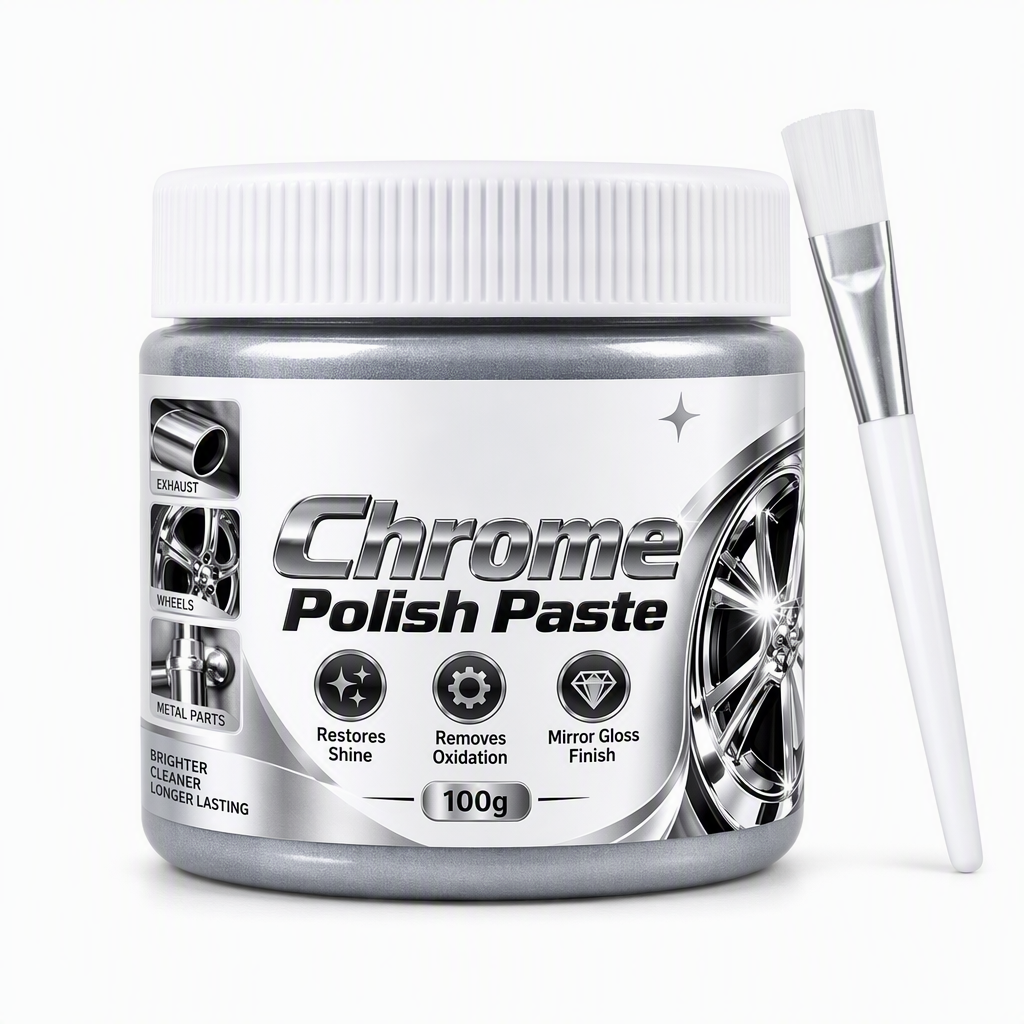 💪🛡️ Fém és króm polírozó helyreállító paszta ecsettel